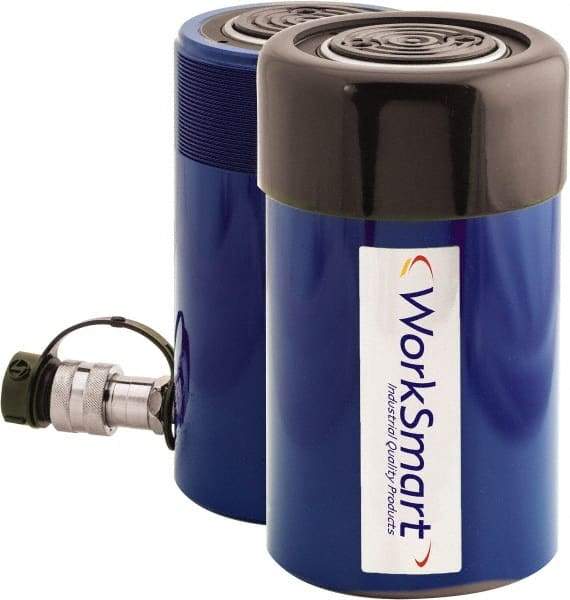 Value Collection - 55 Ton, 4.06" Stroke, 44.57 Cu In Oil Capacity, Portable Hydraulic Single Acting Cylinder - 10.98 Sq In Effective Area, 8.94" Lowered Ht., 13" Max Ht., 3.74" Cyl Bore Diam, 3.15" Plunger Rod Diam, 10,000 Max psi - Industrial Tool & Supply
