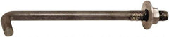 Import - 5/8-11, 14" OAL Bent Anchor Bolt - Grade 2 Steel - Industrial Tool & Supply