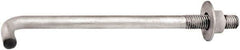 Import - 3/4-10, 18" OAL Bent Anchor Bolt - Grade 2 Steel - Industrial Tool & Supply