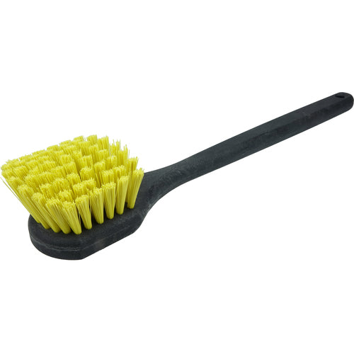 20″ - Utility Scrub Brush, Recycled PET Fill, Long Handle, Foam Block - Industrial Tool & Supply