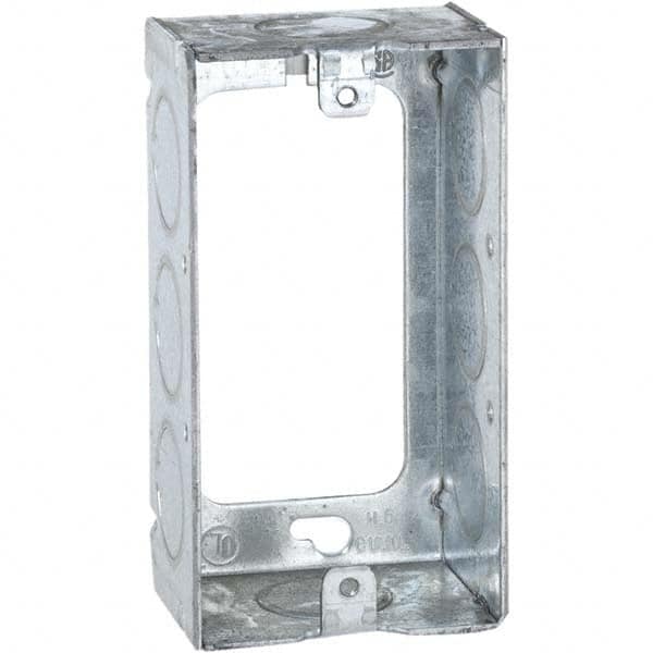Hubbell-Raco - 4 x 2-1/8 x 1.563" Steel Rectangular Device Box - Industrial Tool & Supply