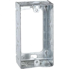 Hubbell-Raco - 4 x 2-1/8 x 1.563" Steel Rectangular Device Box - Industrial Tool & Supply