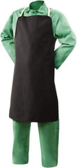 Steiner - 24 x 36" Flame Resistant/Retardant Bib Apron - Cotton, 9 oz Material, Black, Strap Closure - Industrial Tool & Supply