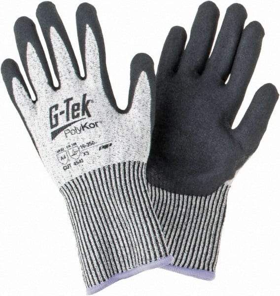 PIP - Size XS, ANSI Cut Lvl A4, Cut Resistant Gloves - Palm & Fingers Coated, Salt & Pepper - Industrial Tool & Supply