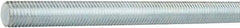 Made in USA - #10-32 4" OAL Fully Threaded Stud - Carbon Steel, Zinc-Plated Finish, Inch & Metric - Industrial Tool & Supply