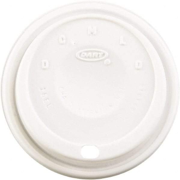 DART - Cappuccino Dome Sipper Lids, Fits 12-24 oz Cups, 1000/Carton - White - Industrial Tool & Supply