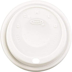 DART - Cappuccino Dome Sipper Lids, Fits 12-24 oz Cups, 1000/Carton - White - Industrial Tool & Supply