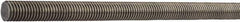 Value Collection - M16x2.0 300mm OAL Fully Threaded Stud - Steel, Plain Finish, Inch & Metric - Industrial Tool & Supply