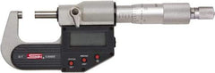SPI - 6 to 7" Range, 0.00005" Resolution, Standard Throat IP65 Electronic Outside Micrometer - 0.0002" Accuracy, Ratchet Stop Thimble, Carbide-Tipped Face, LR44 Battery, Includes NIST Traceable Certification of Inspection - Industrial Tool & Supply