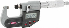 SPI - 0 to 1" Range, 0.00005" Resolution, Standard Throat IP65 Electronic Outside Micrometer - 0.0001" Accuracy, Ratchet Stop Thimble, Carbide-Tipped Face, LR44 Battery, Includes NIST Traceable Certification of Inspection - Industrial Tool & Supply