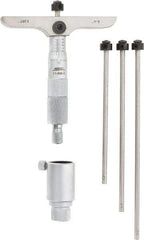 SPI - 0 to 4" Range, 4 Rod, Mechanical Depth Micrometer - Ratchet Stop Thimble, 4" Base Length, 0.001" Graduation, 4.5mm Rod Diam - Industrial Tool & Supply
