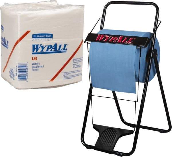WypAll - L30 1/4 Fold General Purpose Wipes - Poly Pack, 13" x 12-1/2" Sheet Size, White - Industrial Tool & Supply