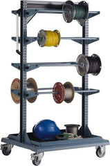 Rousseau Metal - 32" Wide x 59-1/8" High x 27" Deep, Mobile Equipment Stand - 1,200 Lb Capacity - Industrial Tool & Supply