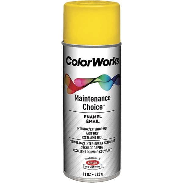 Krylon - Citrus Yellow, 11 oz Net Fill, Gloss, Enamel Spray Paint - Industrial Tool & Supply