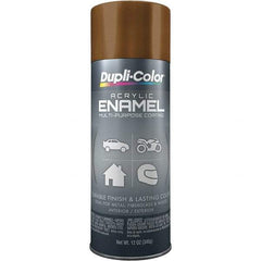 Dupli-Color - Leather Brown, Gloss, Acrylic Enamel Spray Paint - 12 to 14 Sq Ft per Can, 12 oz Container - Industrial Tool & Supply