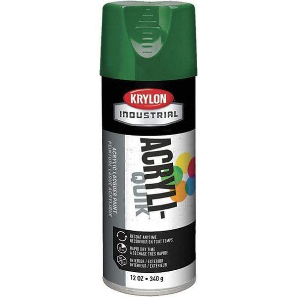 Krylon - Emerald Green, 12 oz Net Fill, Gloss, Aerosol Spray Paint - 15 to 20 Sq Ft per Can, 16 oz Container - Industrial Tool & Supply