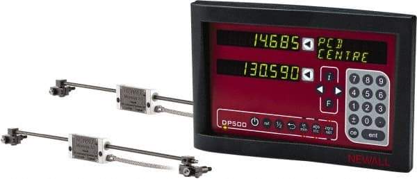 Newall - 3 Axis, 18" X-Axis Travel, 8" Y-Axis Travel, 4" Z-Axis Travel, Milling DRO System - Industrial Tool & Supply