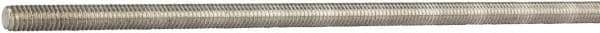 Made in USA - 5/8-11 UNC (Coarse), 6' Long, Aluminum General Purpose Threaded Rod - Uncoated, Right Hand Thread - Industrial Tool & Supply
