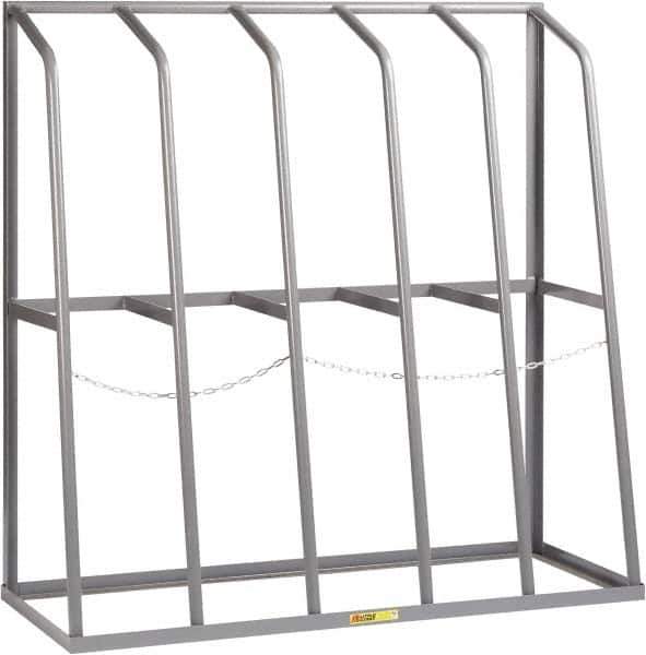 Little Giant - 5 Bay, 1,500 Lb per Bay Capacity, Gray Bar Rack - 60" Wide x 60" High x 24" Deep, Steel - Industrial Tool & Supply
