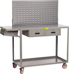 Little Giant - Mobile Workstation - Steel, Fixed Leg, Gray, 61-1/2" Long x 24" Deep x 66" High - Industrial Tool & Supply
