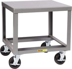 Little Giant - Heavy Duty Mobile Machine Table - Steel, Fixed Leg, Gray, 30" Long x 22" Deep x 36" High - Industrial Tool & Supply