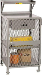 Little Giant - 1 Drawer Enclosed Shop Desk - 36 Inch Wide x 24 Inch Deep x 52 Inch High, Gray - Industrial Tool & Supply