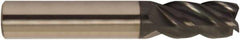 Accupro - 5/8", 4 Flute, Single End, Solid Carbide, 0.06" Corner Radius End Mill - 3-1/2" OAL, 38° Helix, Right Hand Flute, 1-1/4" LOC, Right Hand Cut - Industrial Tool & Supply