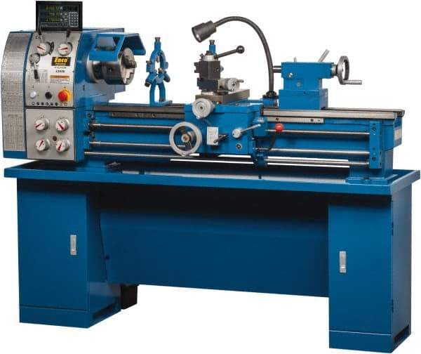 Enco - 12" Swing, 36" Between Centers, 110/220 Volt, Single Phase Bench Lathe - 5MT Taper, 1-1/2 hp, 65 to 1,810 RPM, 1-1/2" Bore Diam, 29.5mm Deep x 580mm High x 1,676mm Long - Industrial Tool & Supply