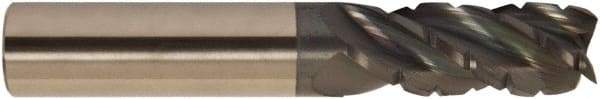 Accupro - 5/16", 4 Flute, Single End, Solid Carbide, 0.02" Corner Radius End Mill - 2-1/2" OAL, 38° Helix, Right Hand Flute, 13/16" LOC, Right Hand Cut - Industrial Tool & Supply