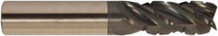 Accupro - 5/16", 4 Flute, Single End, Solid Carbide, 0.02" Corner Radius End Mill - 2-1/2" OAL, 38° Helix, Right Hand Flute, 13/16" LOC, Right Hand Cut - Industrial Tool & Supply