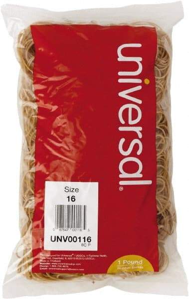 UNIVERSAL - 2-1/2" Circumference, 0.06" Wide, Standard Office Rubber Band Strapping - 1,900 Pieces - Industrial Tool & Supply