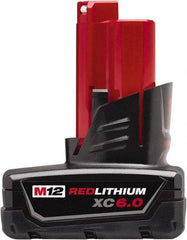 Milwaukee Tool - 12 Volt Lithium-Ion Power Tool Battery - 6 Ahr Capacity, Series M12 REDLITHIUM XC - Industrial Tool & Supply