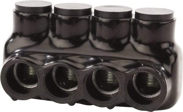 POLARIS nsi - 6 to 3/0 AWG, Class B & C Wire Compatible, Aluminum, Hex Split Bolt Connector - 3.41" OAL, 1.6" Base Width - Industrial Tool & Supply