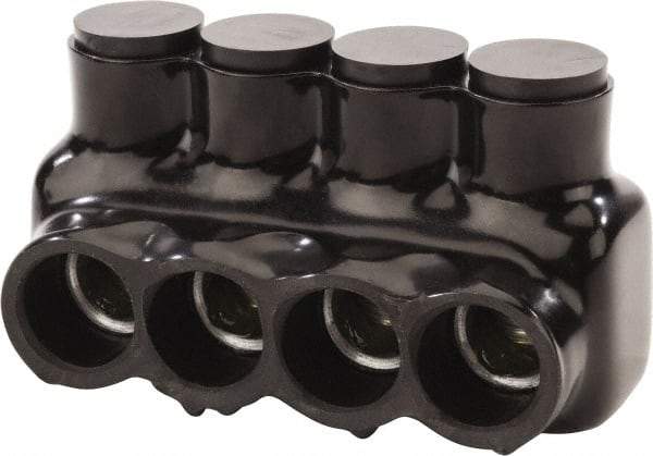 POLARIS nsi - 6 AWG, Class B & C Wire Compatible, Aluminum, Hex Split Bolt Connector - 3.8" OAL, 2.28" Base Width - Industrial Tool & Supply