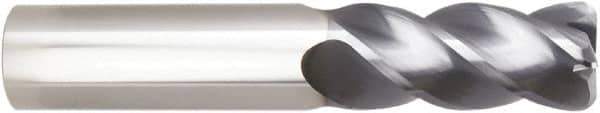 Niagara Cutter - 16mm, 48mm LOC, 16mm Shank Diam, 93mm OAL, 4 Flute, Solid Carbide Square End Mill - Single End, AlTiN Finish, Helical Flute, Variable° Helix, Centercutting, Right Hand Cut, Right Hand Flute, Series STR440M.2 - Industrial Tool & Supply