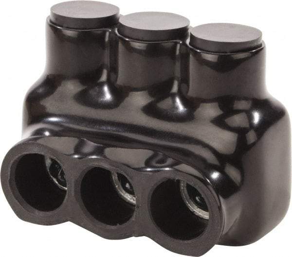 POLARIS nsi - 6 to 3/0 AWG, Class B & C Wire Compatible, Aluminum, Hex Split Bolt Connector - 2.63" OAL, 1.6" Base Width - Industrial Tool & Supply