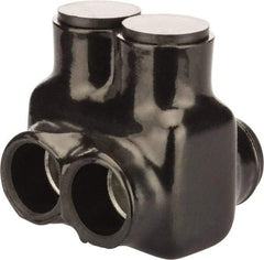 POLARIS nsi - 6 AWG, Class B & C Wire Compatible, Aluminum, Hex Split Bolt Connector - 2.47" OAL, 2-1/2" Base Width - Industrial Tool & Supply