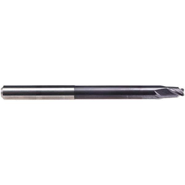 Emuge - 10mm Diam, 8mm LOC, 2 Flute Solid Carbide Roughing & Finishing End Mill - TiAlN Finish, 100mm OAL, 10mm Shank Diam, Cylindrical Shank, 30° Helix, Extra Long Length - Industrial Tool & Supply