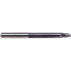 Emuge - 10mm Diam, 8mm LOC, 2 Flute Solid Carbide Roughing & Finishing End Mill - TiAlN Finish, 100mm OAL, 10mm Shank Diam, Cylindrical Shank, 30° Helix, Extra Long Length - Industrial Tool & Supply