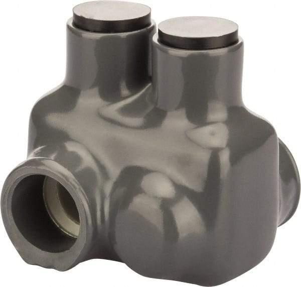 POLARIS nsi - 4 to 3/0 AWG, Class I, K & M Wire Compatible, Aluminum, Hex Split Bolt Connector - 1.85" OAL, 1.6" Base Width - Industrial Tool & Supply