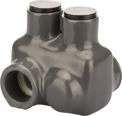 POLARIS nsi - 4 to 3/0 AWG, Class I, K & M Wire Compatible, Aluminum, Hex Split Bolt Connector - 1.85" OAL, 1.6" Base Width - Industrial Tool & Supply