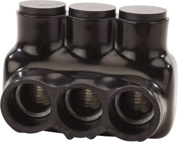 POLARIS nsi - 6 AWG, Class B & C Wire Compatible, Aluminum, Hex Split Bolt Connector - 3.52" OAL, 2.41" Base Width - Industrial Tool & Supply