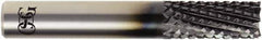 OSG - 1/2" Diam, 1" LOC, Burr End, Solid Carbide Diamond Pattern Router Bit - Right Hand Cut, 3" OAL, 1/2" Shank Diam, Use on Carbon Fiber, Honeycomb Core, Carbon - Industrial Tool & Supply