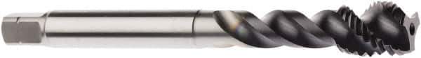 Seco - M12x1.50 Metric 3 Flute 6HX Modified Bottoming Spiral Flute Tap - Powdered Metal, AlTiN Finish, 100mm OAL, Right Hand Flute, Right Hand Thread, H6 - Industrial Tool & Supply