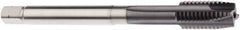 Seco - M5x0.80 Metric 3 Flute 6HX Modified Bottoming Spiral Flute Tap - Powdered Metal, AlTiN Finish, 2.7559" OAL, Right Hand Flute, Right Hand Thread, H6 - Exact Industrial Supply
