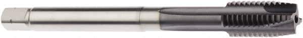 Seco - M7x1.00 Metric 3 Flute 6HX Modified Bottoming Spiral Flute Tap - Powdered Metal, AlTiN Finish, 3.1496" OAL, Right Hand Flute, Right Hand Thread, H6 - Exact Industrial Supply