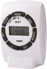 TORK nsi - 7 Day Indoor Digital Electrical Timer - 20 On/Off, 125 VAC, 1,875 Watts, 20 Modes - Industrial Tool & Supply