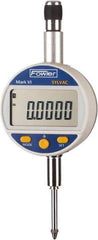 Fowler - 0 to 25mm Range, 0.00005" Graduation, Electronic Drop Indicator - Center Lug Back, Accurate to 0.00016", Inch & Metric System, LCD Display - Industrial Tool & Supply