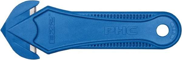 PHC - Recessed/Hook Blade Safety Cutter - Blue Glass Filled Nylon Handle, 1 Blade Included - Industrial Tool & Supply