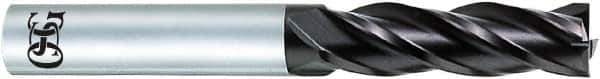 OSG - 10mm, 34mm LOC, 10mm Shank Diam, 80mm OAL, 4 Flute, Solid Carbide Square End Mill - Single End, WXL Finish, 30° Helix, Centercutting, Right Hand Cut, Right Hand Flute - Industrial Tool & Supply